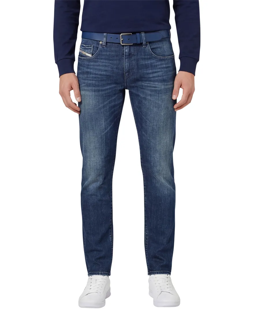 Diesel jeans D-strukt donkerblauw effen denim