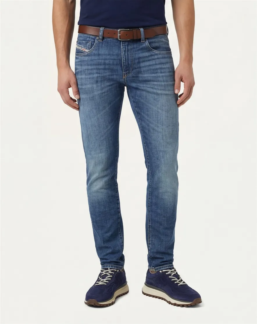 Diesel jeans blauw effen denim D-strukt