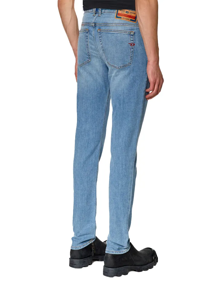Diesel jeans Sleenker lichtblauw effen denim 5-p