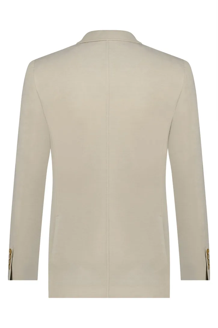 Katoenen A Fish Named Fred colbert borstzak beige slim fit