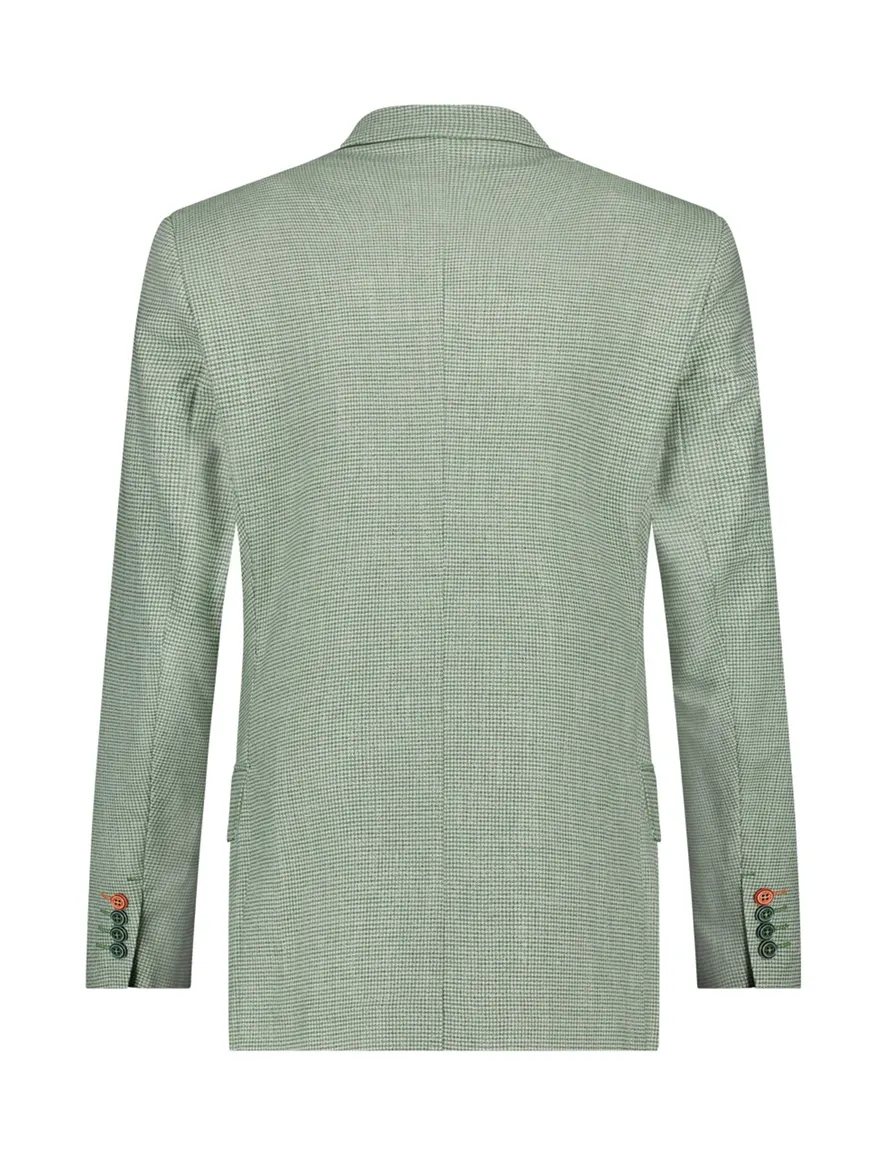 Groen geruit A Fish Named Fred slim fit colbert