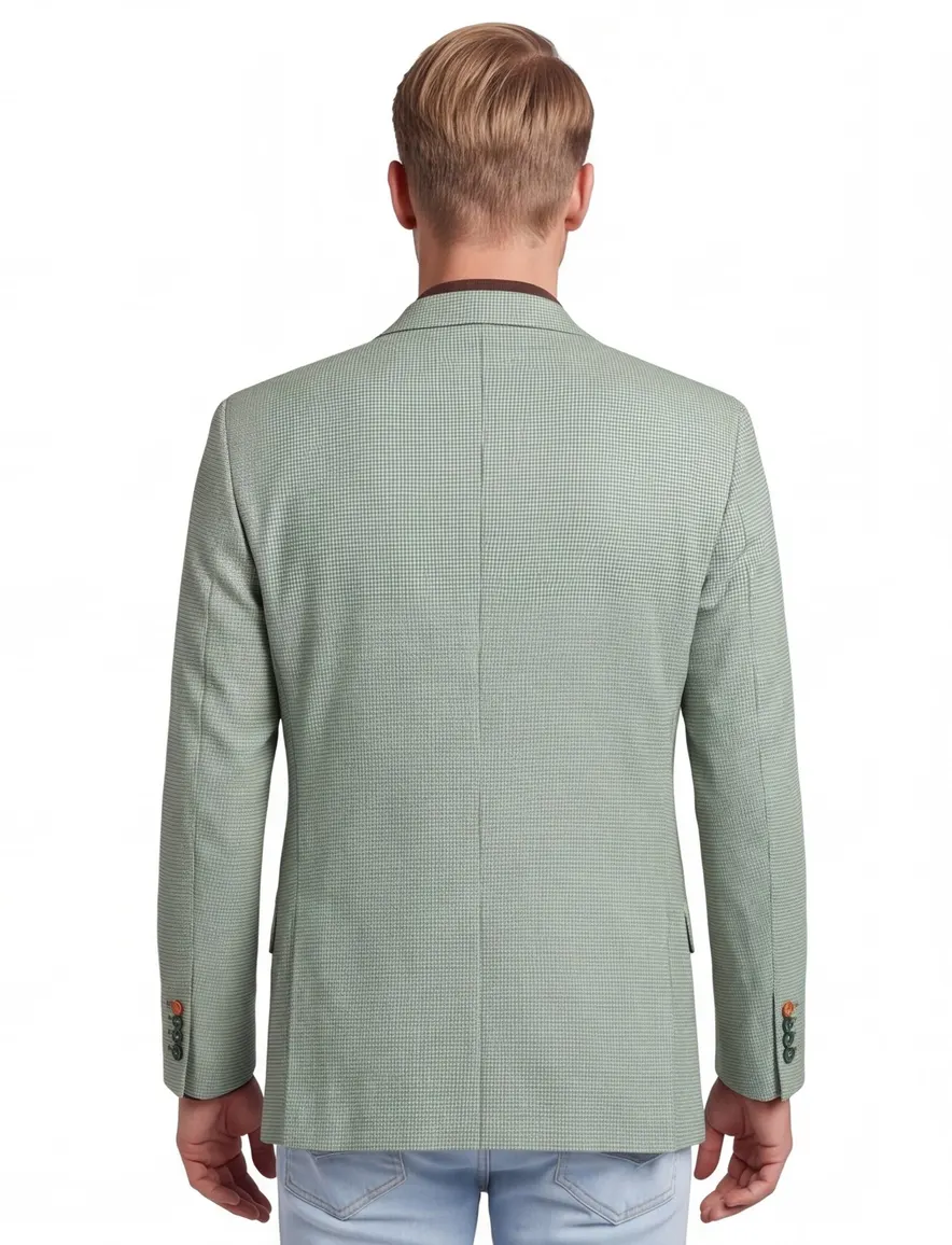 Groen geruit A Fish Named Fred slim fit colbert
