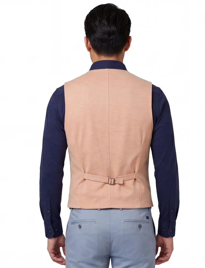 Oranje gilet A Fish Named Fred effen katoen