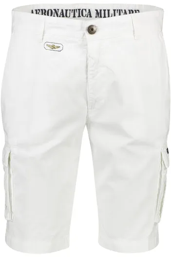 Aeronautica Militare Aeronautica Militare bermuda effen wit katoen