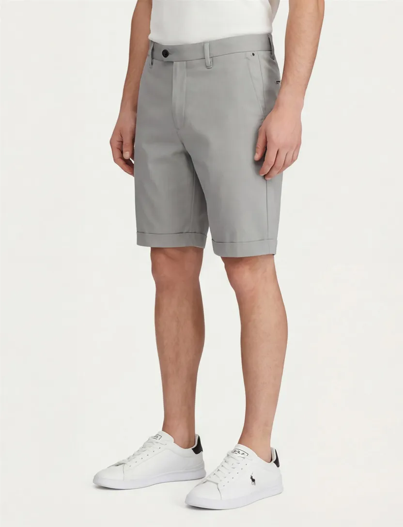 Airforce bermuda grijs slim fit insteekzakken