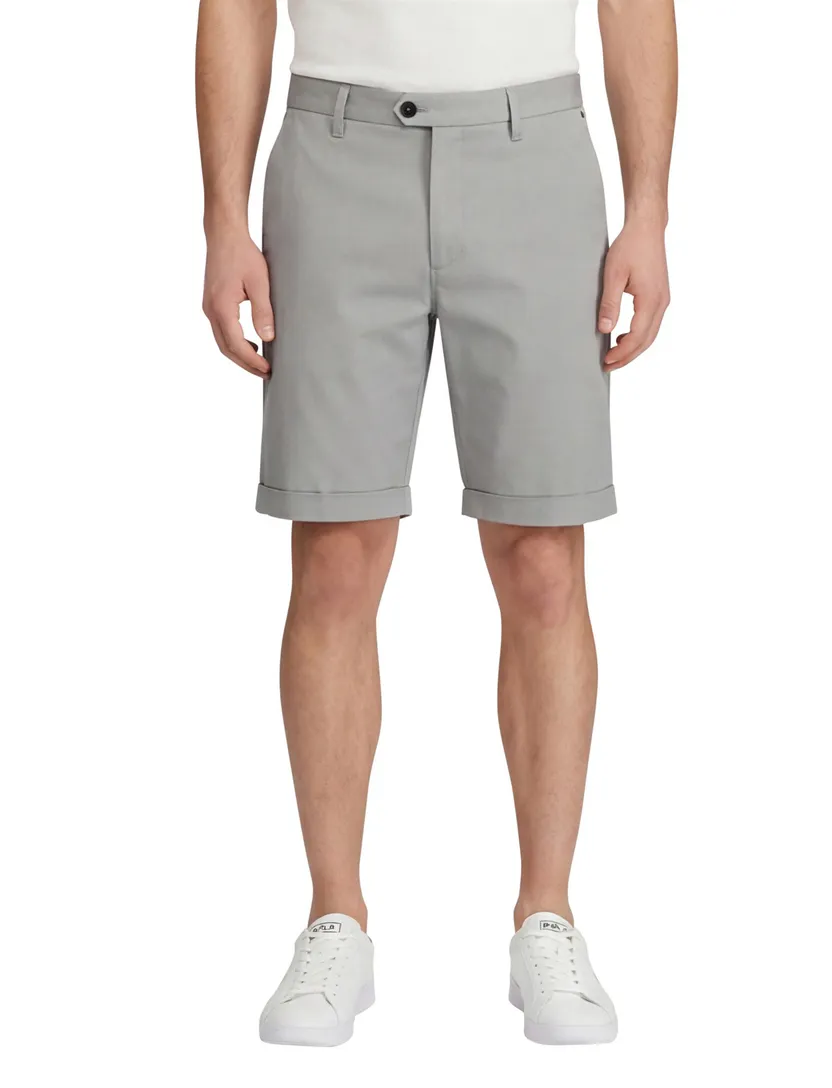 Airforce bermuda grijs slim fit insteekzakken