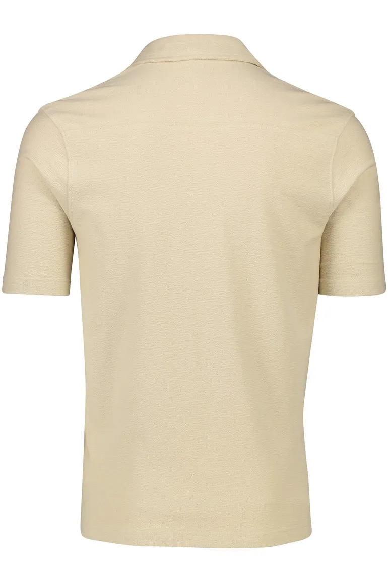 Airforce overhemden korte mouw beige effen