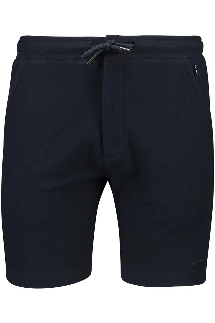 Katoenen Airforce korte broek effen donkerblauw