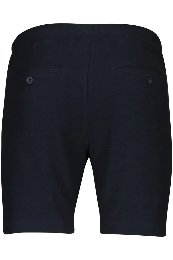 Katoenen Airforce korte broek effen donkerblauw