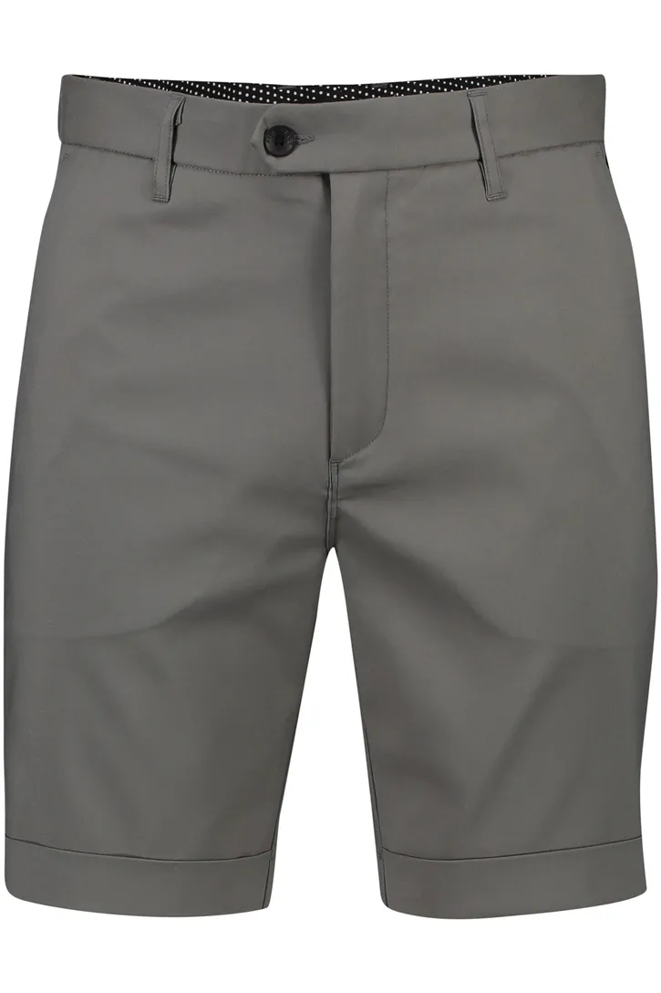 katoenen Airforce korte broek grijs slim fit
