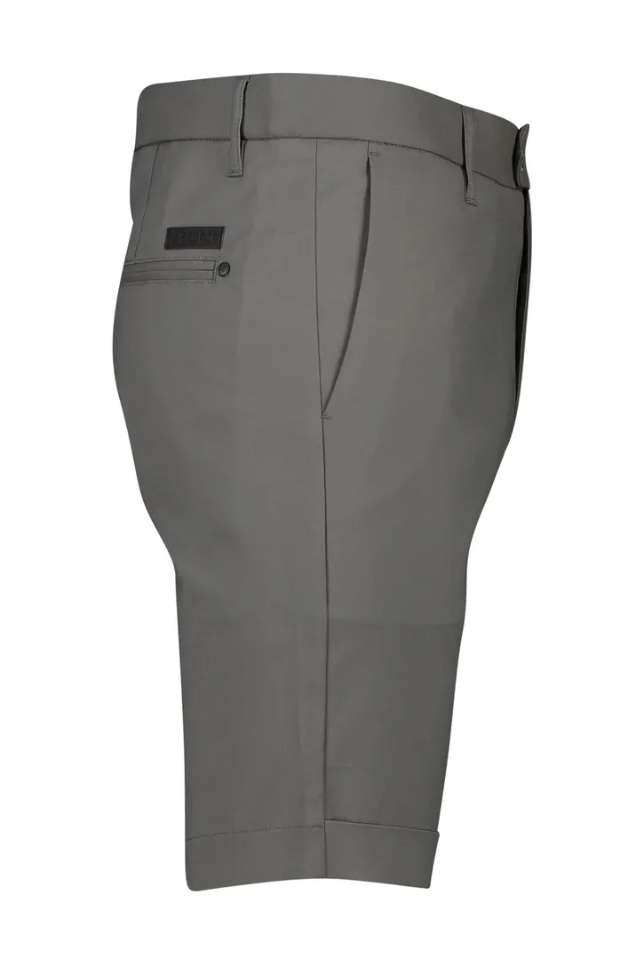 katoenen Airforce korte broek grijs slim fit