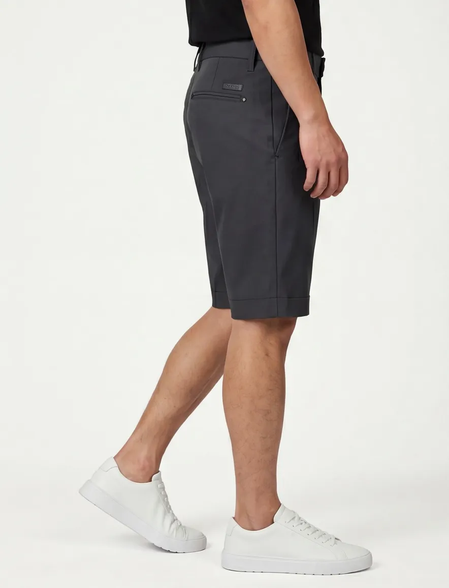 Airforce bermuda donkergrijs slim fit