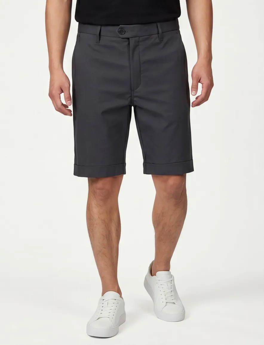Airforce bermuda donkergrijs slim fit