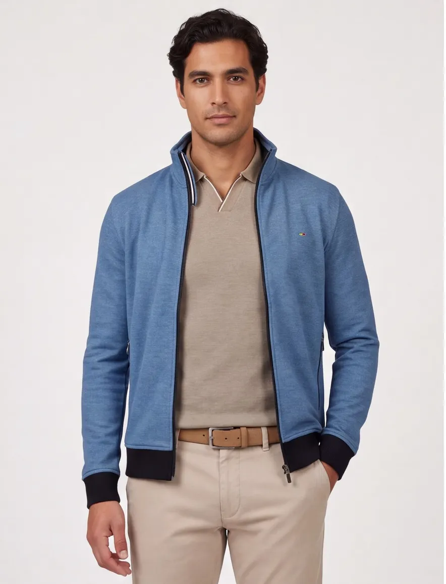 Baileys vest cobalt katoen