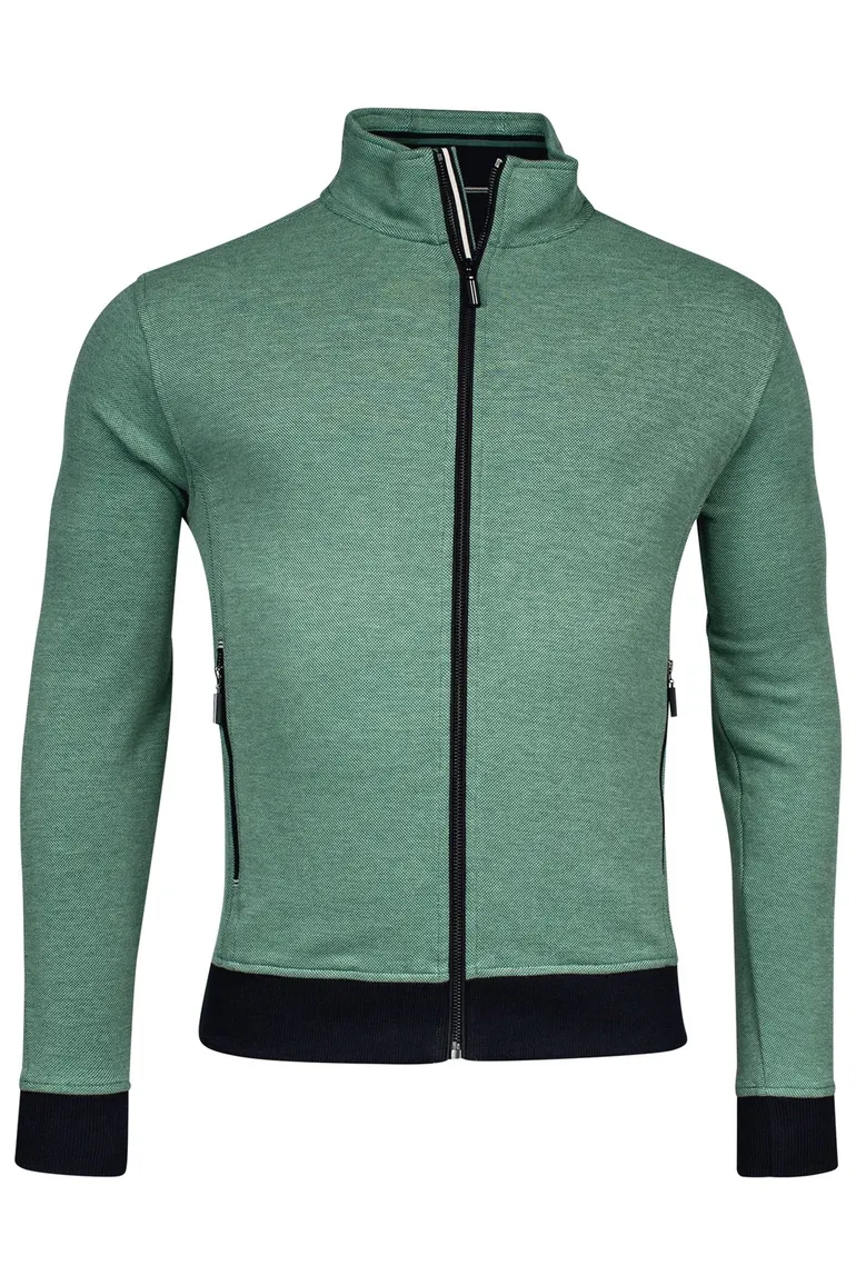 Baileys vest groen rits katoen