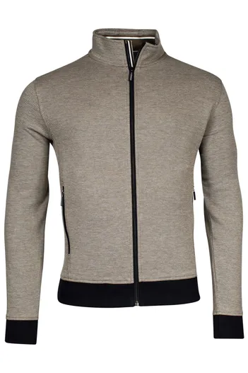 Baileys Katoenen Baileys vest khaki rits