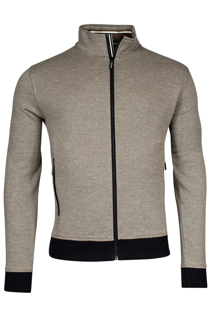 Katoenen Baileys vest khaki rits