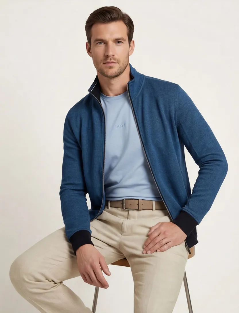 katoenen Baileys vest donkerblauw