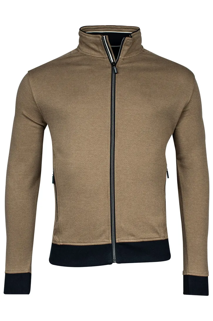 katoenen Baileys vest bruin rits