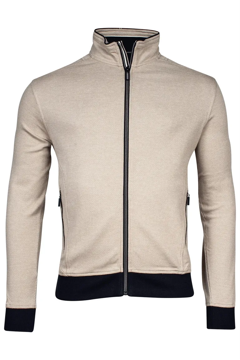 Baileys vest beige rits katoen