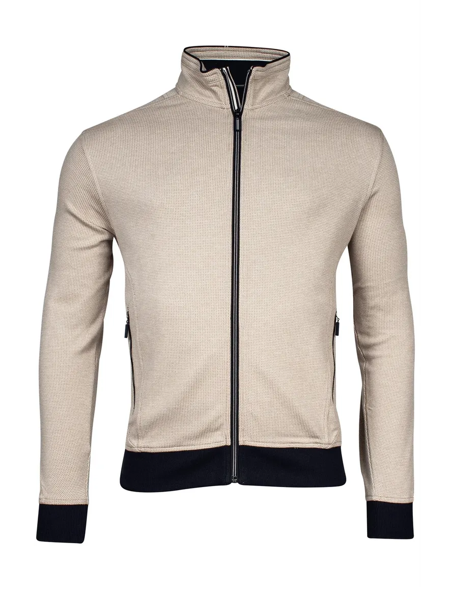 Baileys vest beige rits katoen