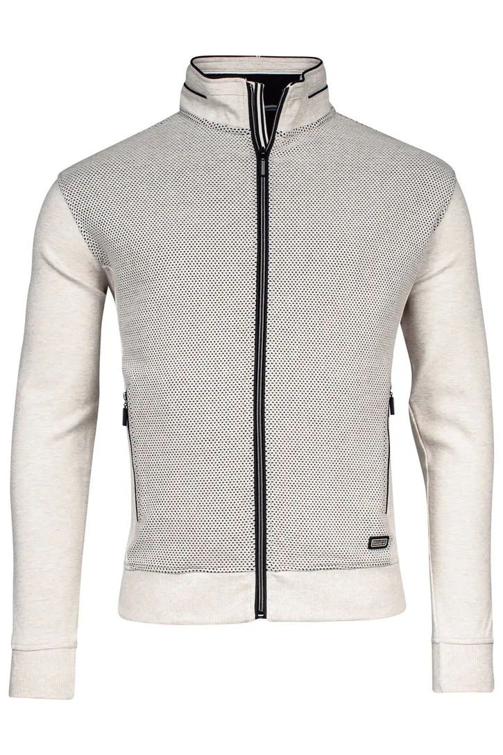 Baileys katoenen vest lichtgrijs rits