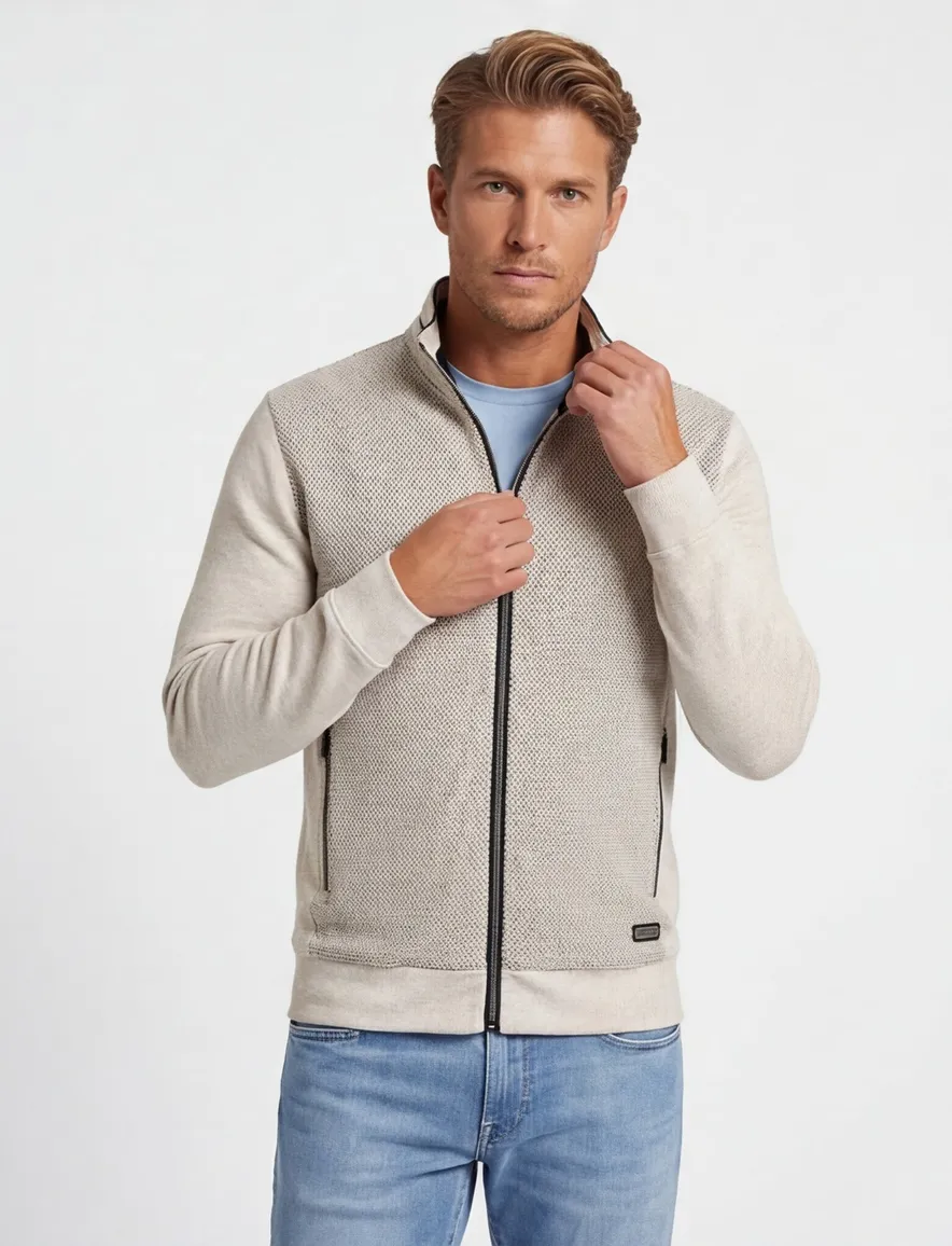 Baileys vest ecru katoen