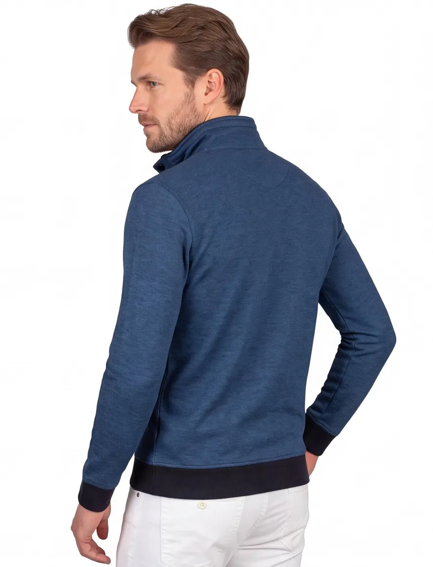 Baileys trui donkerblauw half-zip