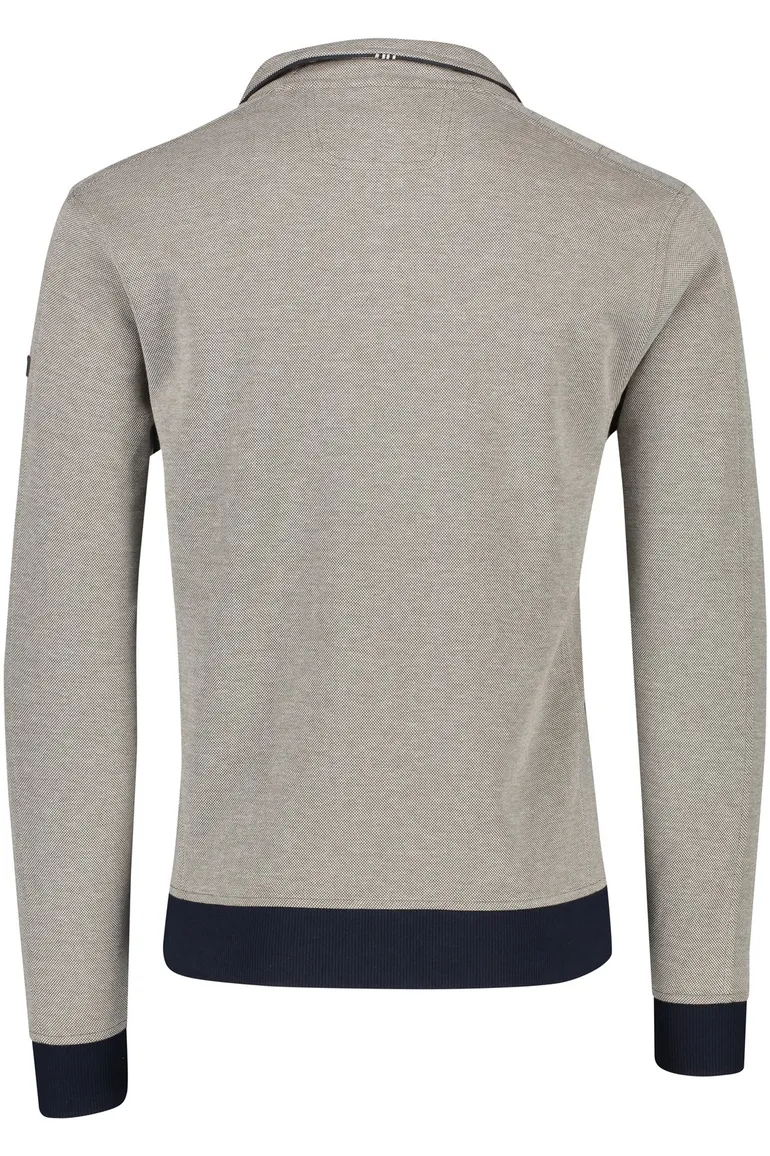 Baileys trui beige en zwart met rits met knopen
