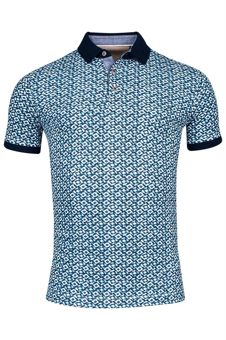 Baileys polo rood katoen geprint
