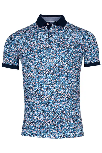 Baileys katoenen Baileys polo blauw geprint