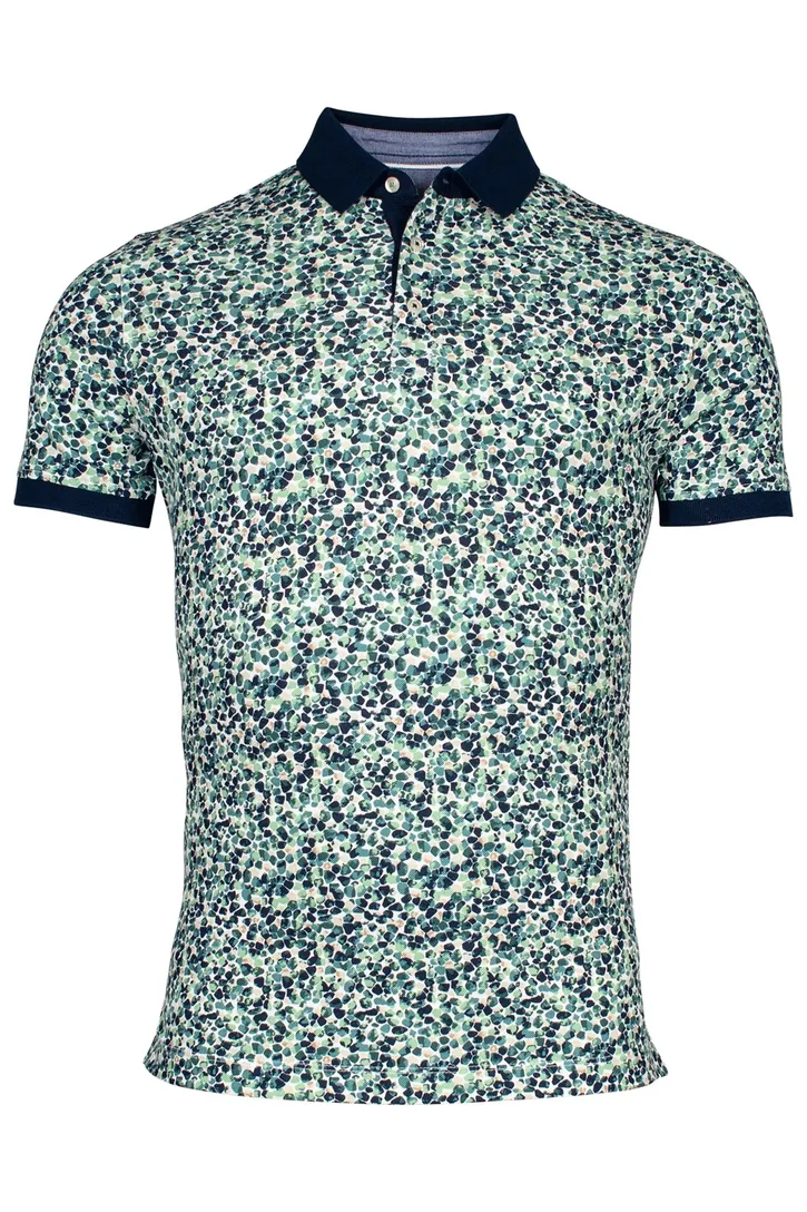 Katoenen Baileys polo geprint groen