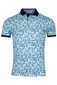 blauwe Baileys polo geprint katoen