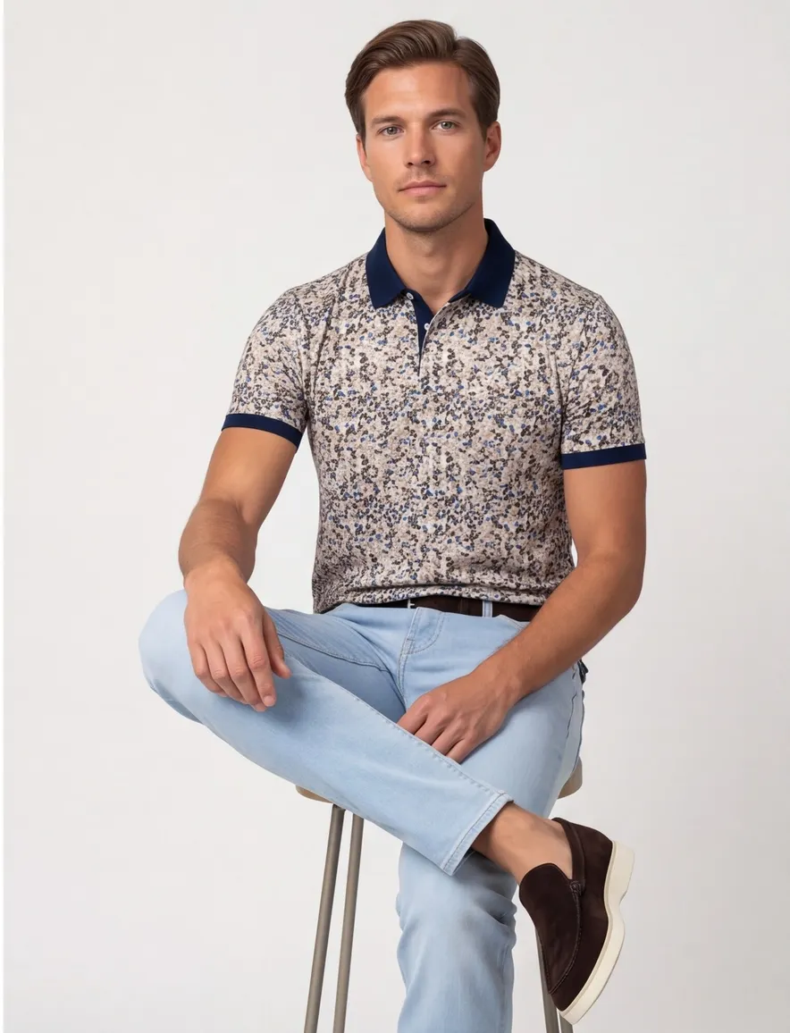 Baileys polo beige katoen