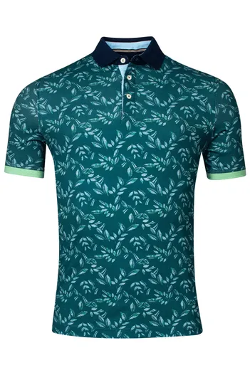 Baileys Baileys groene polo geprint katoen