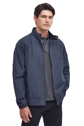Barbour Barbour zomerjas rits + knoop slim fit donkerblauw