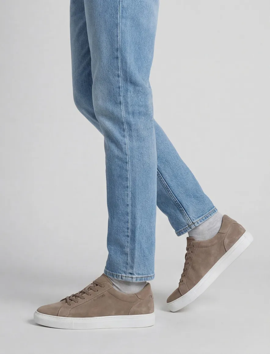 Blackstone lage schoen bruin suede