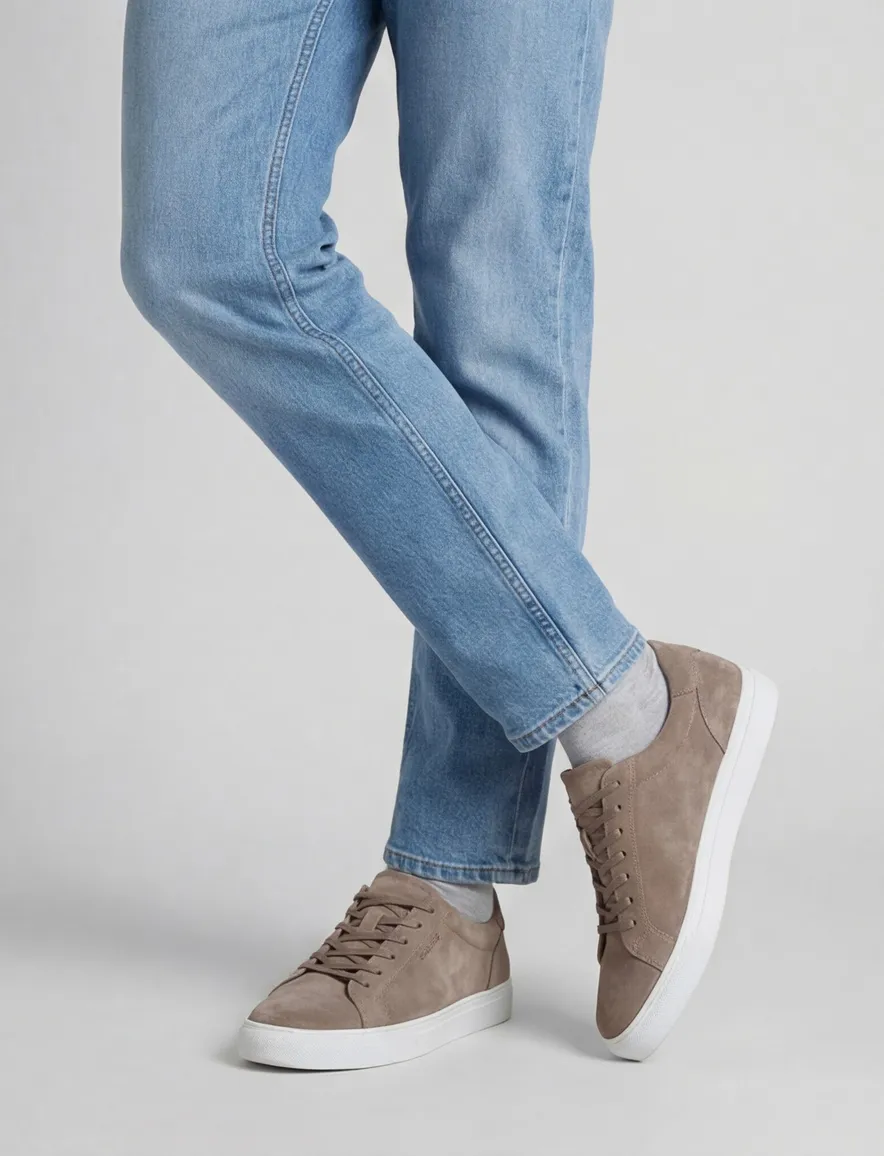 Blackstone lage schoen bruin suede