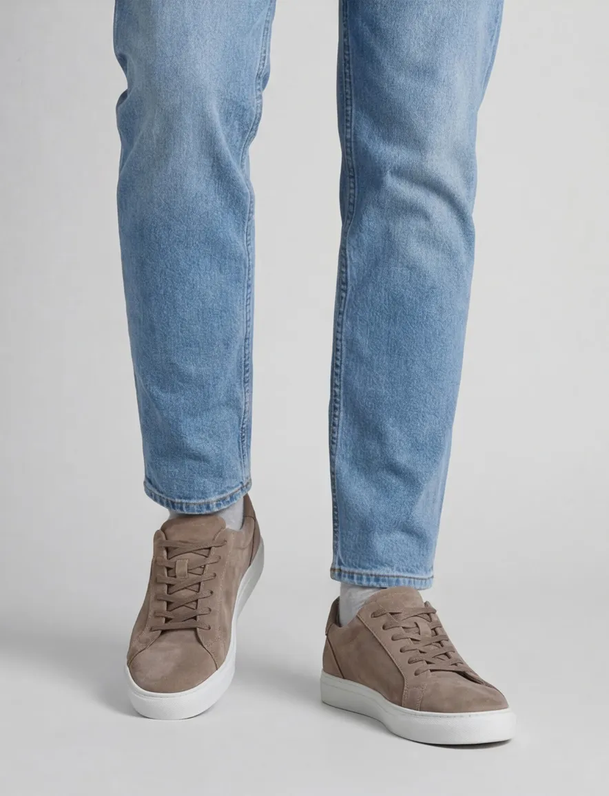 Blackstone lage schoen bruin suede