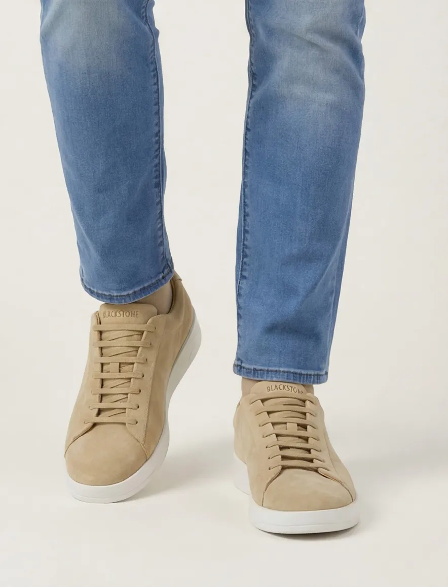 Blackstone sneaker laag beige
