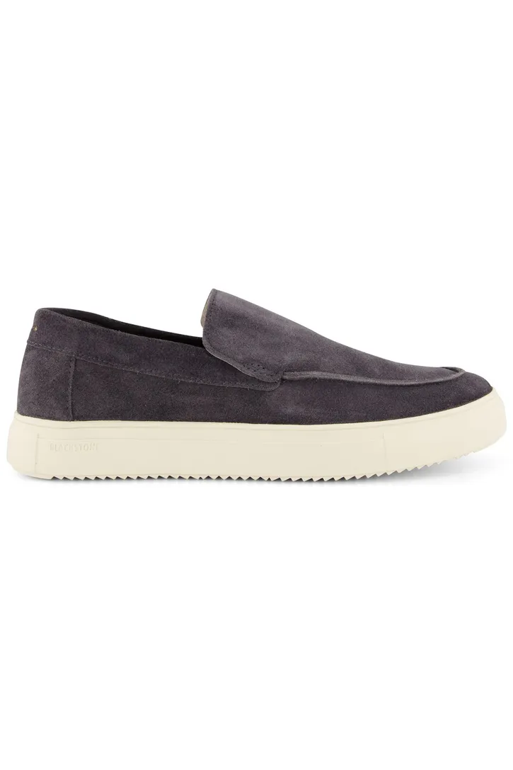 Blackstone loafers blauw effen leer suede