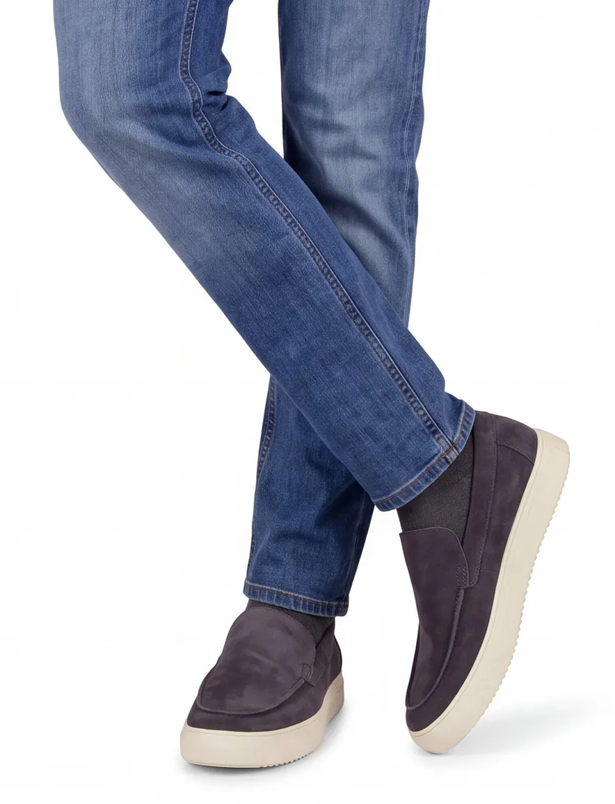 Blackstone instapper blauw effen