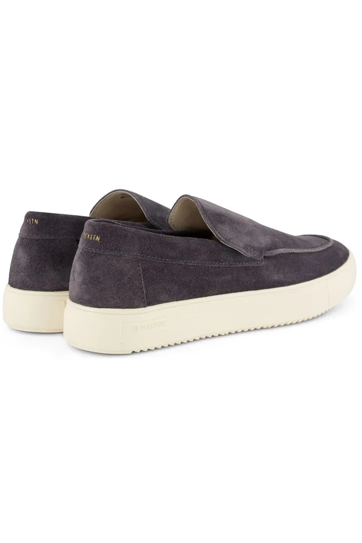 Blackstone loafers blauw effen leer suede