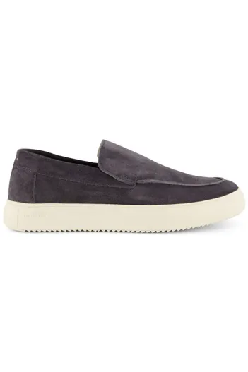 Blackstone Blackstone loafers blauw effen suede