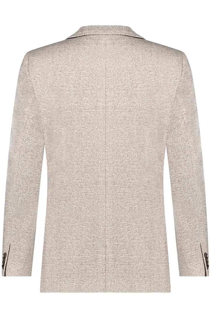 Blue Industry colbert beige wit gemeleerd