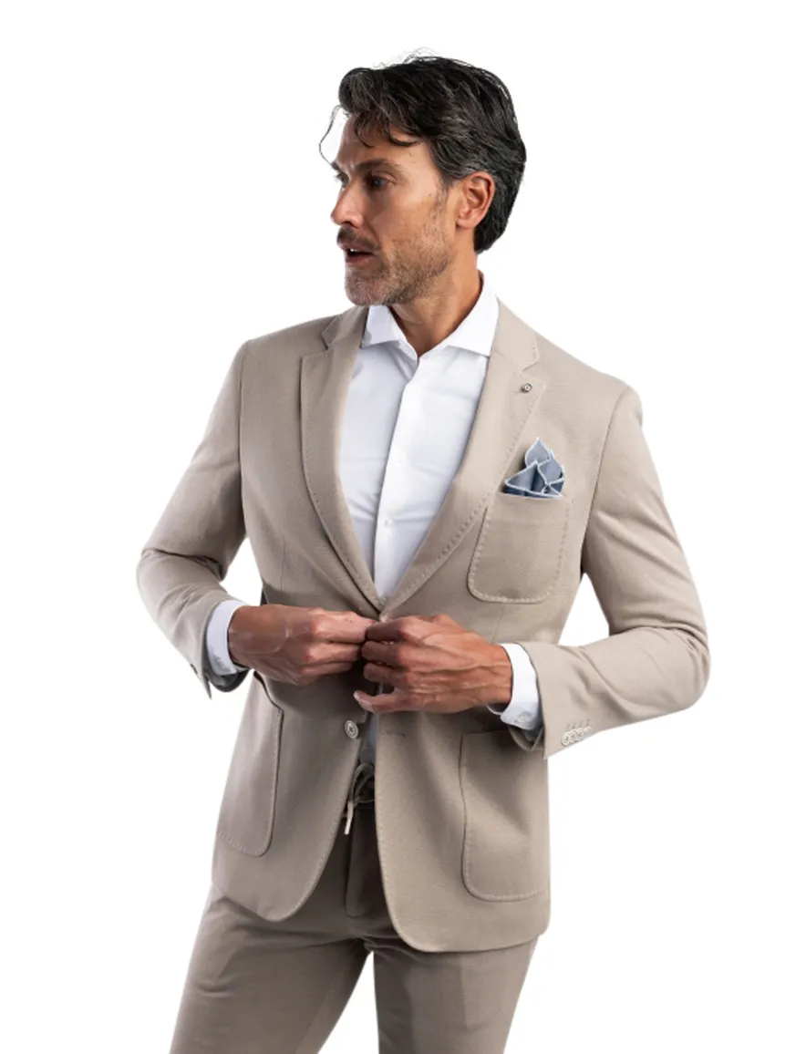 Blue Industry colbert beige effen