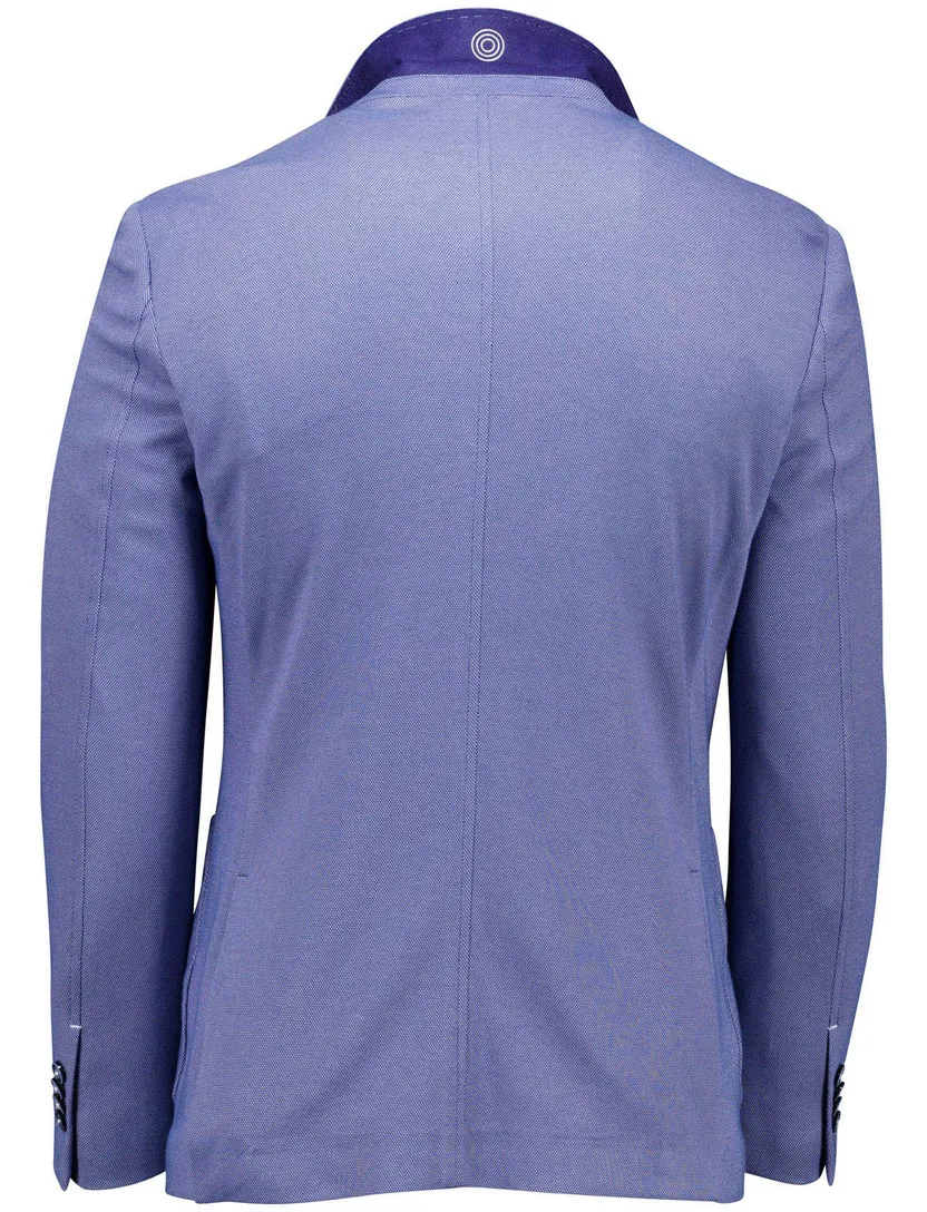 Blue Industry colbert effen blauw katoen