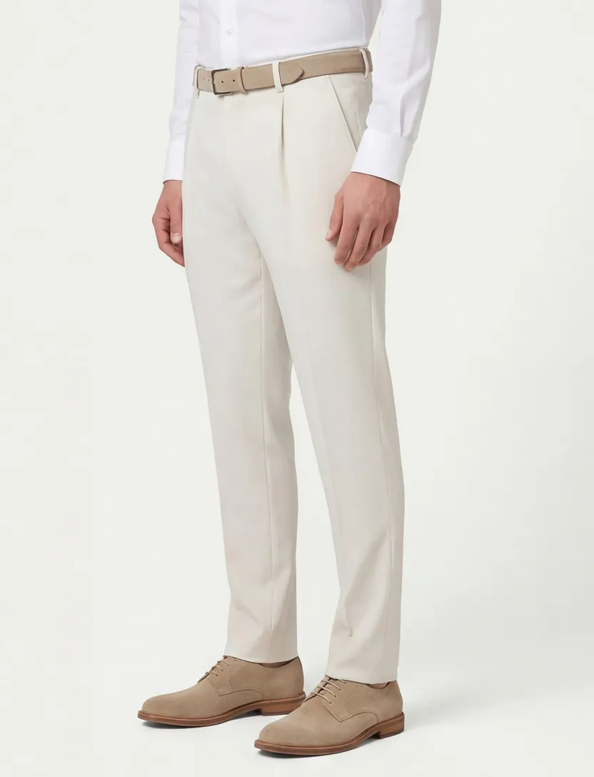 Blue Industry pantalon wit effen
