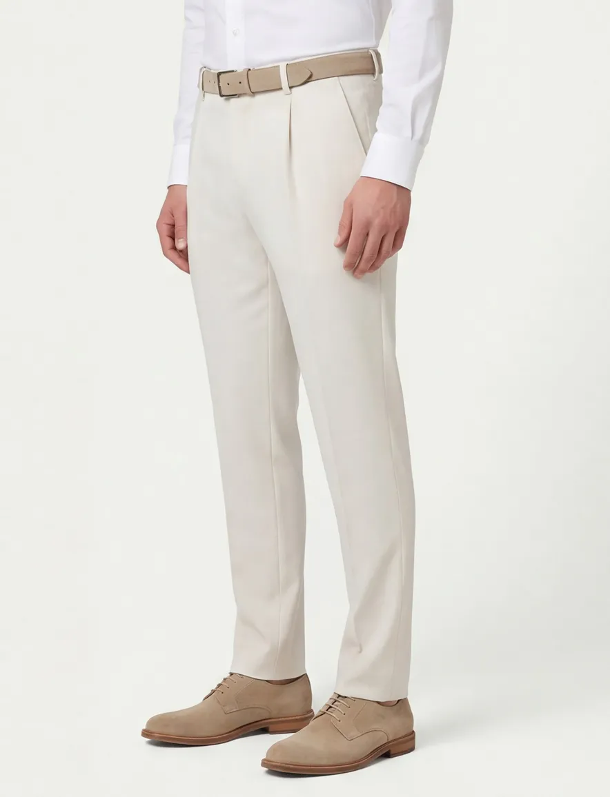 Blue Industry pantalon wit effen
