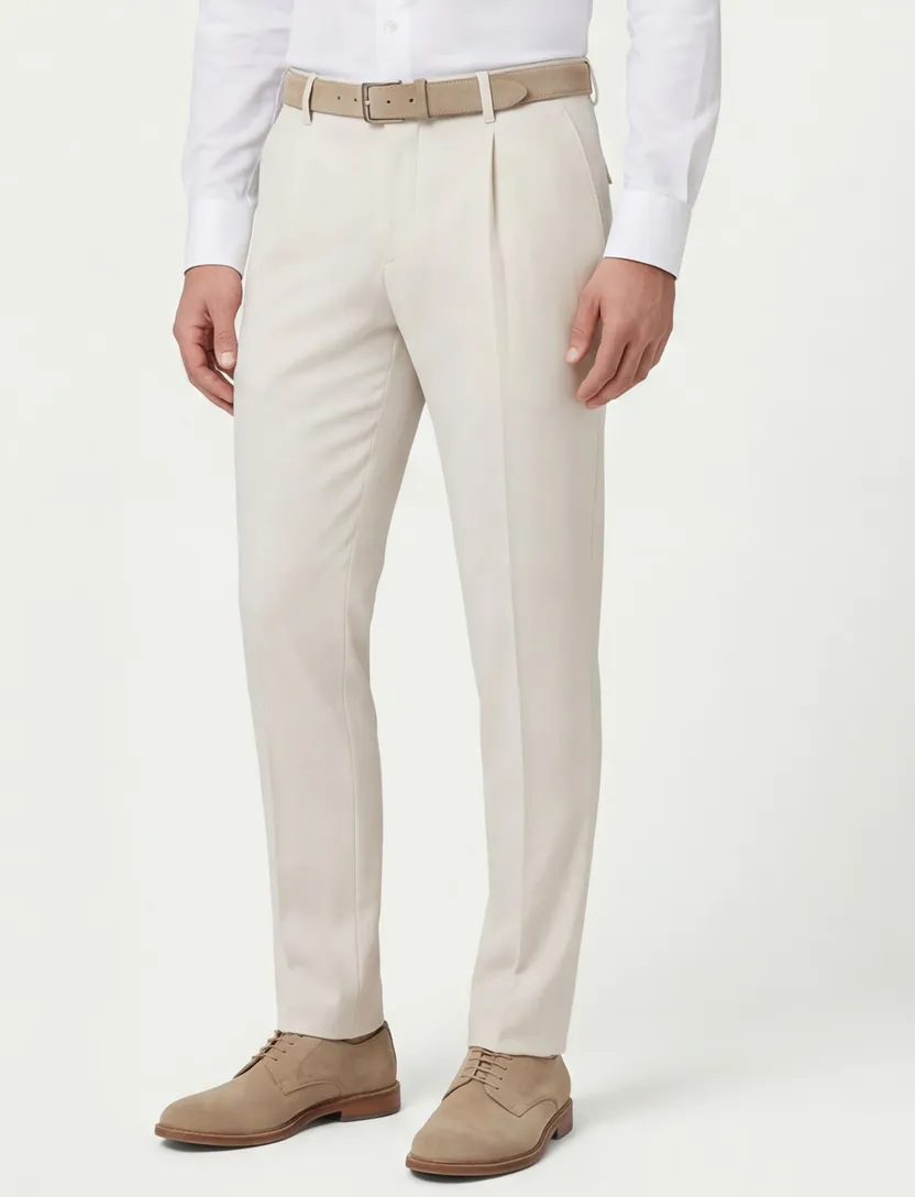 Blue Industry pantalon wit effen